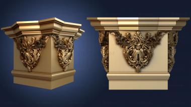 3D model Capital with eight-pointed ending (STL)